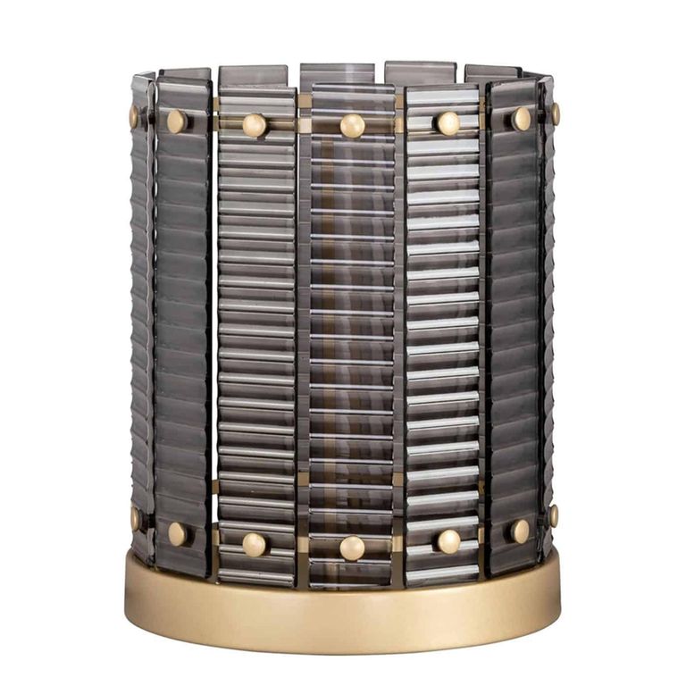 Daylin Hurricane Light - Small - Gold and Smoke - Glass and Metal