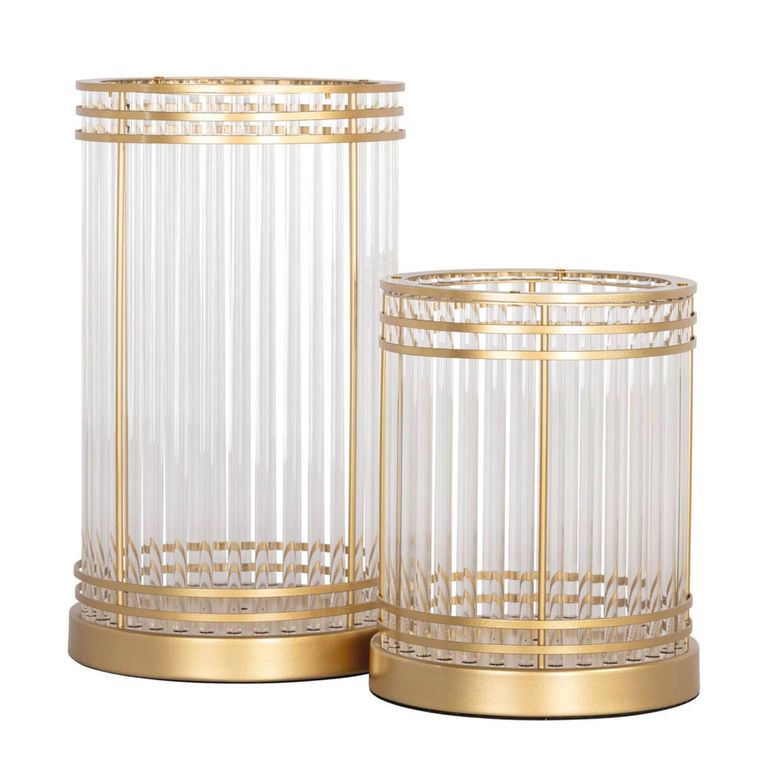 Dyara Hurricane Light - Large - Gold - Glass and Metal