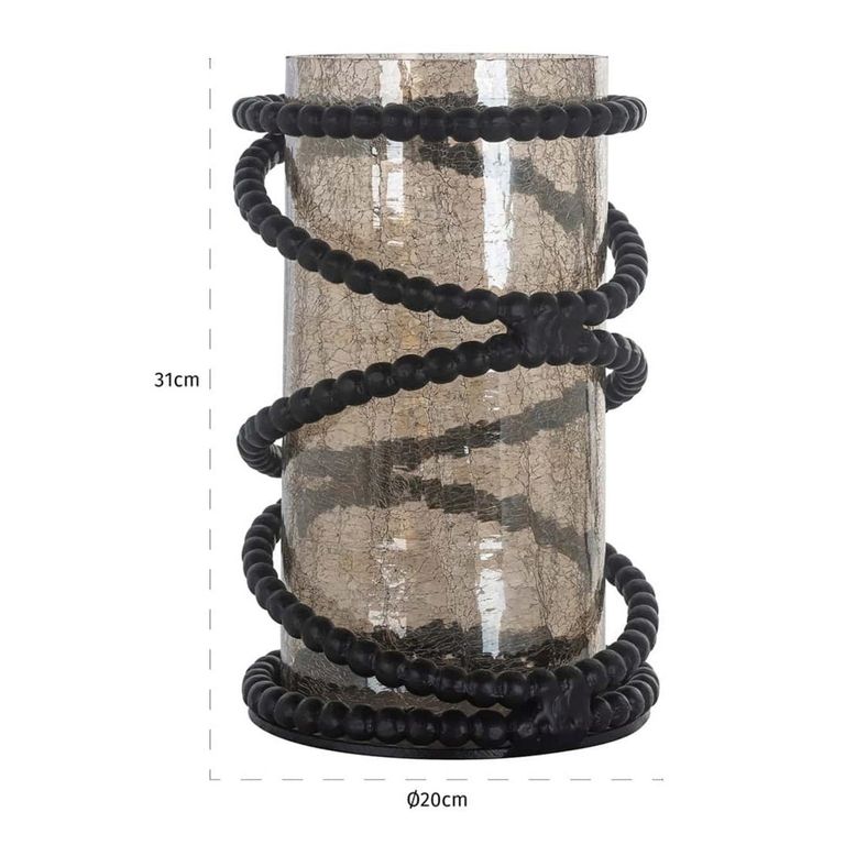 Edison Hurricane Light - Black - Glass and Metal