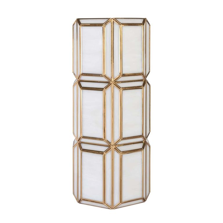 Emilia Hurricane Light - Antique Brass - Glass and Metal