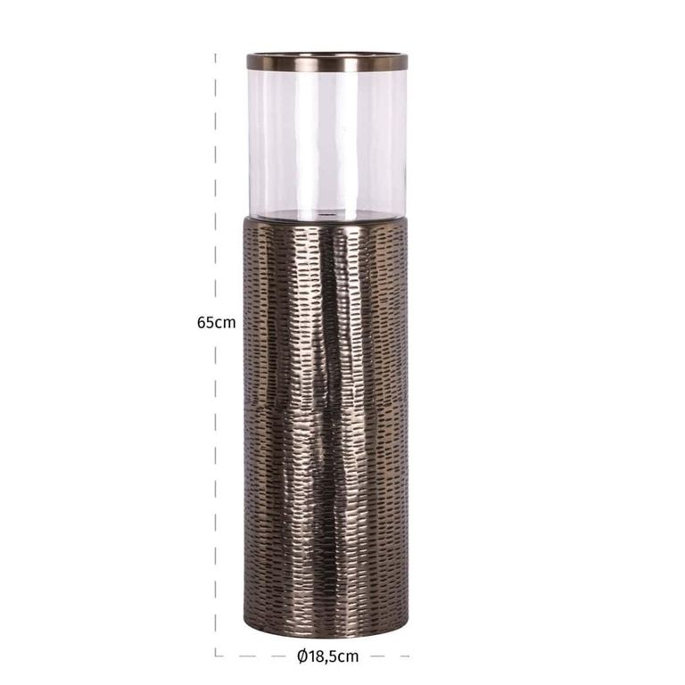Faylen Hurricane Light - Large - Bronze - Glass and Metal