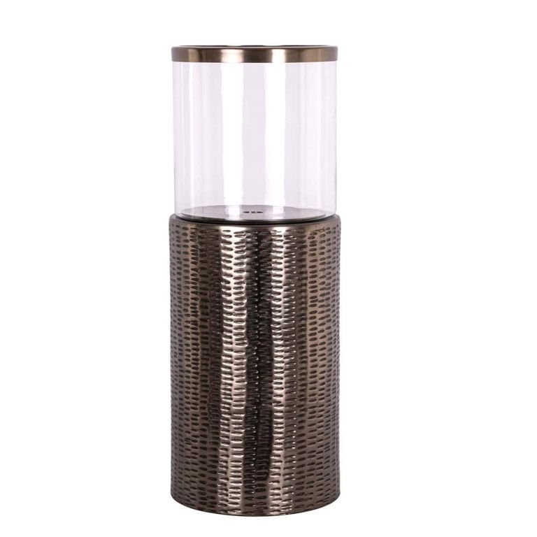 Faylen Hurricane Light - Small - Bronze - Glass and Metal