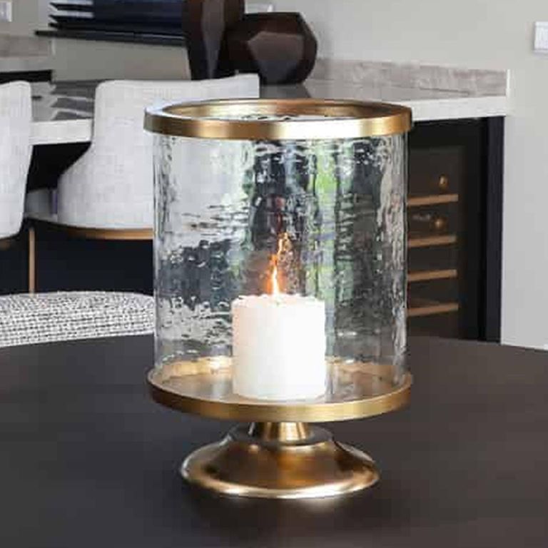 Jaysin Hurricane Light - Gold - Glass and Metal