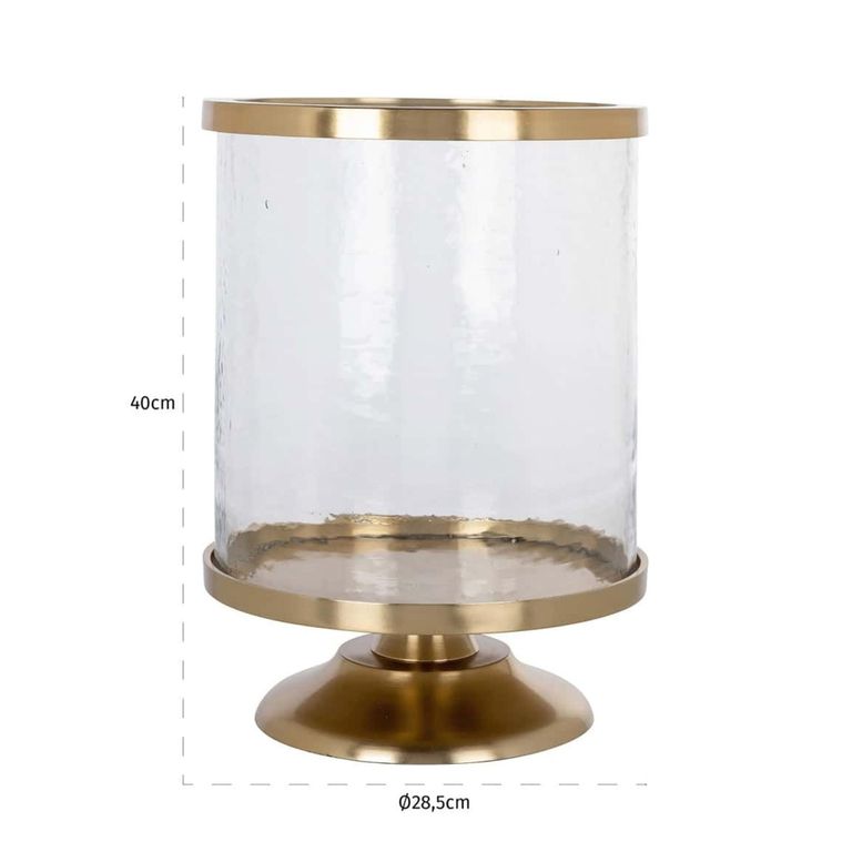 Jaysin Hurricane Light - Gold - Glass and Metal