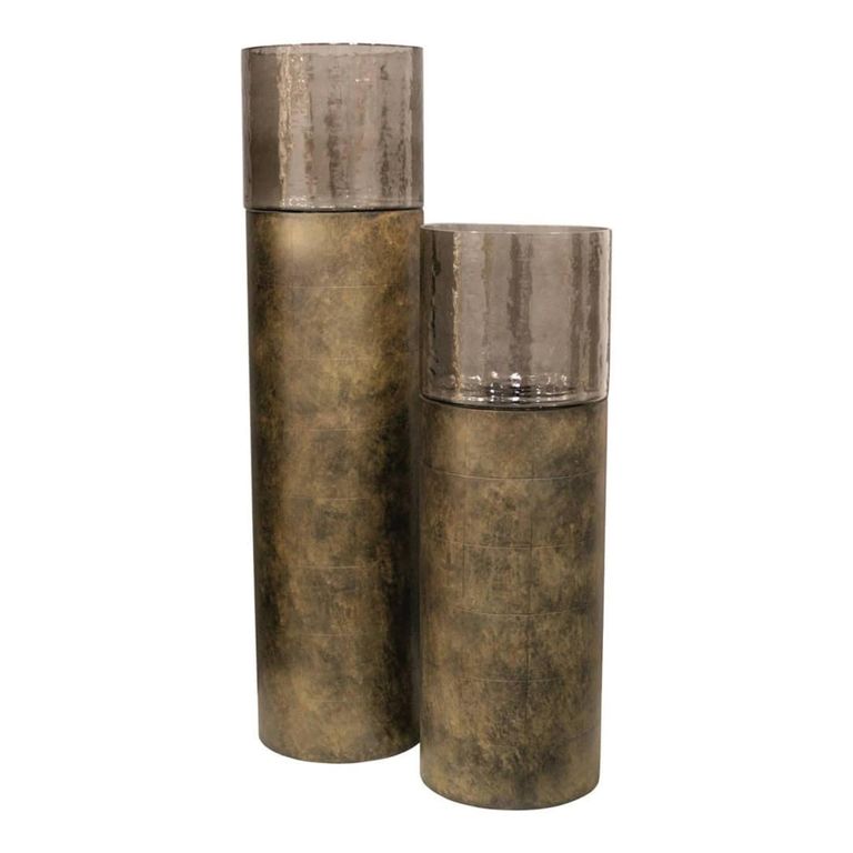 Mayce Hurricane Light - Small - Gold - Glass and Metal