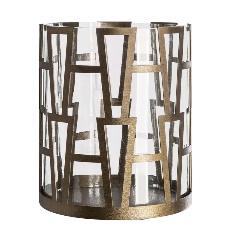 Shandy Hurricane Light - Large - Antique Brass - Glass and Metal