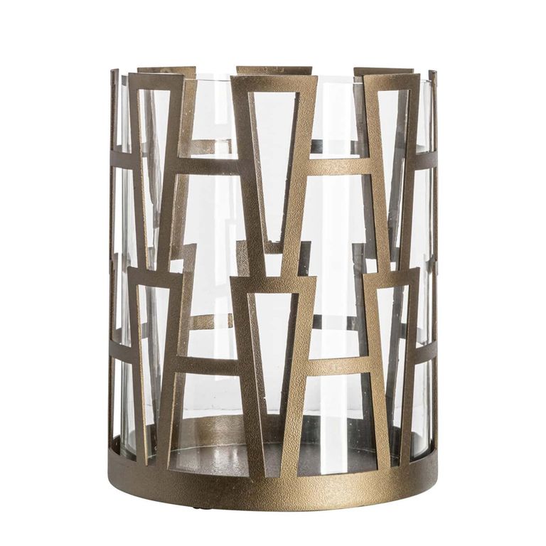 Shandy Hurricane Light - Small - Antique Brass - Glass and Metal
