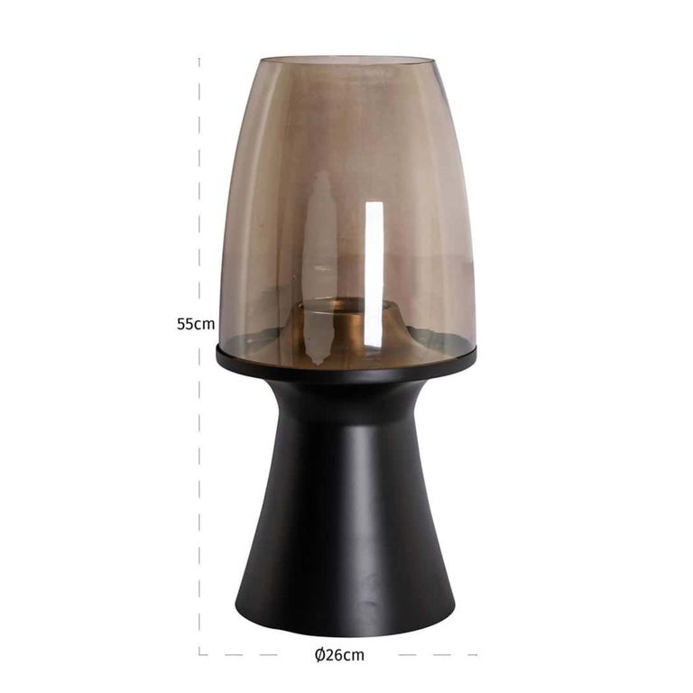 Vienna Hurricane Light - Black - Glass and Metal