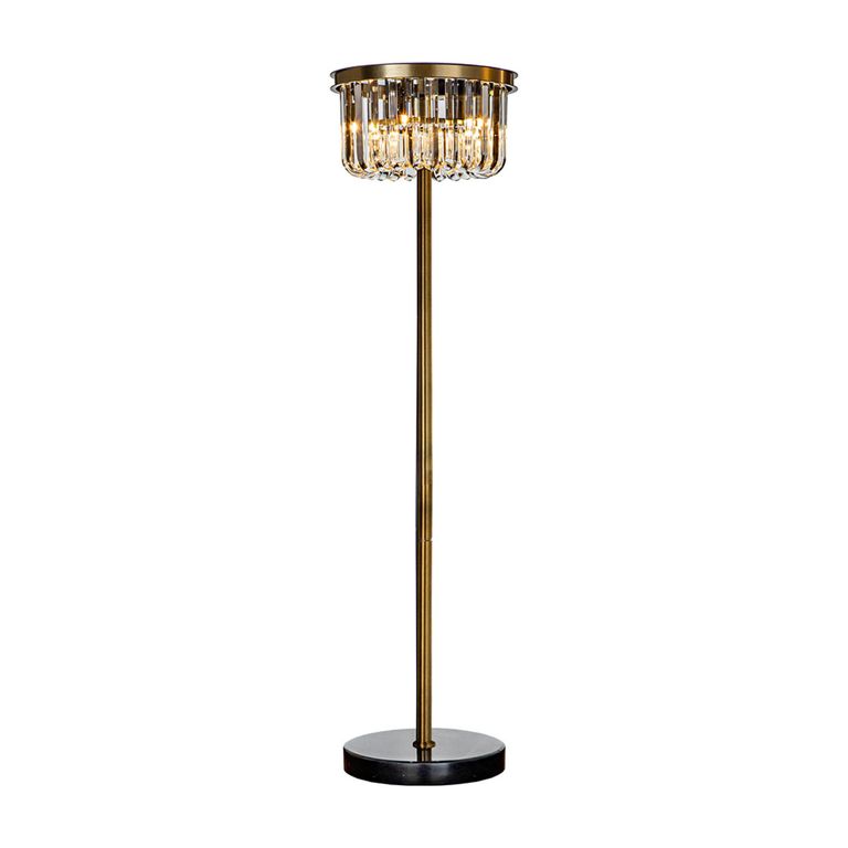 Dagmar Glass and Bronze Metal Floor Lamp