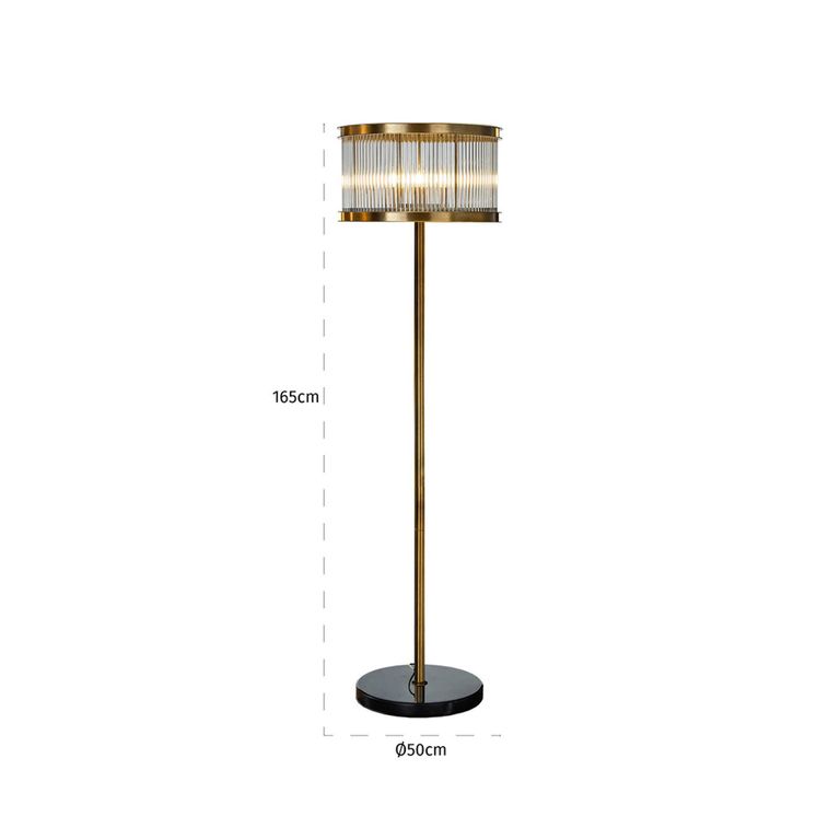Nadine Bronze Metal Floor Lamp