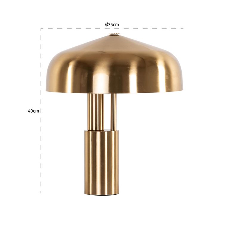 Linzy Brushed Gold Metal Table Lamp