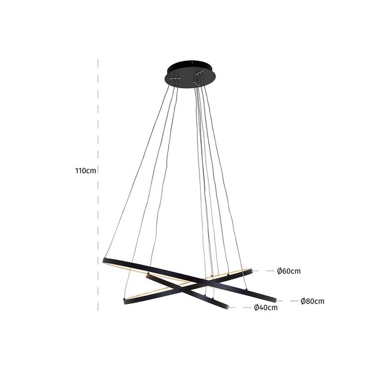 Amira Black Metal Chandelier