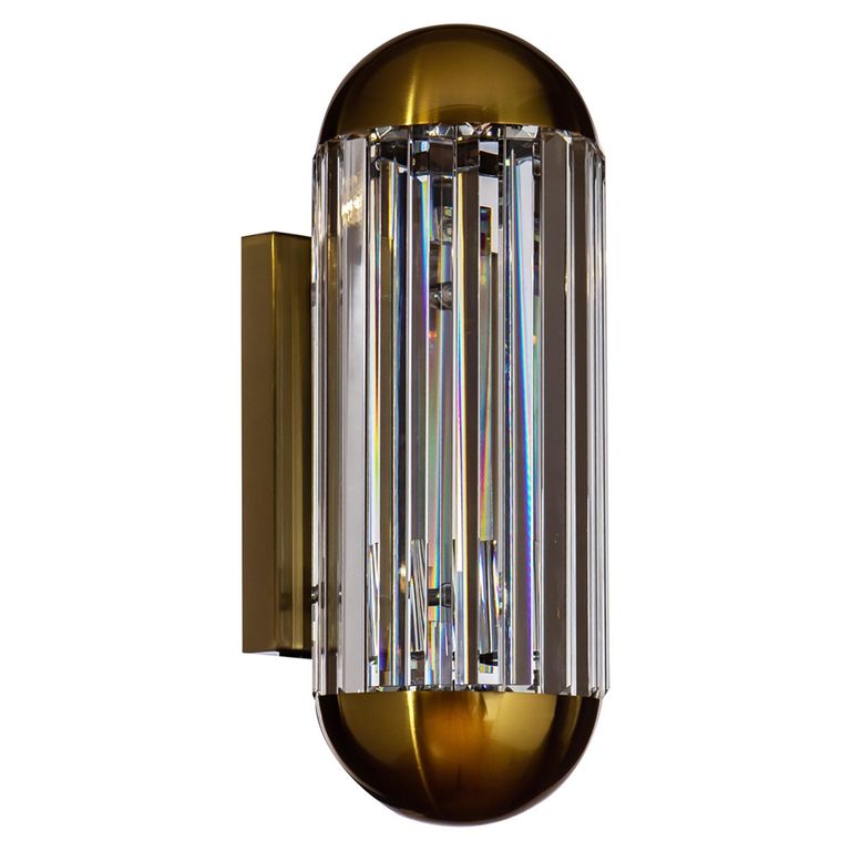 Anja Crystal and Bronze Wall Lamp