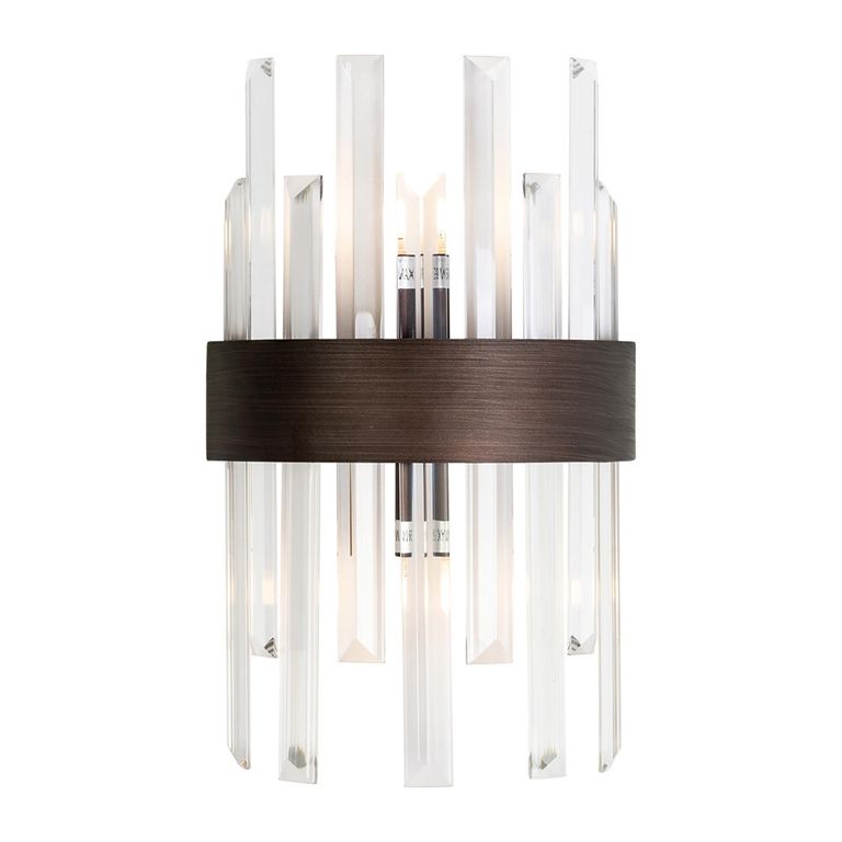 Avan Glass and Bronze Wall Lamp
