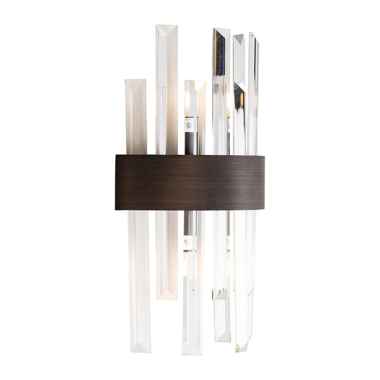 Avan Glass and Bronze Wall Lamp