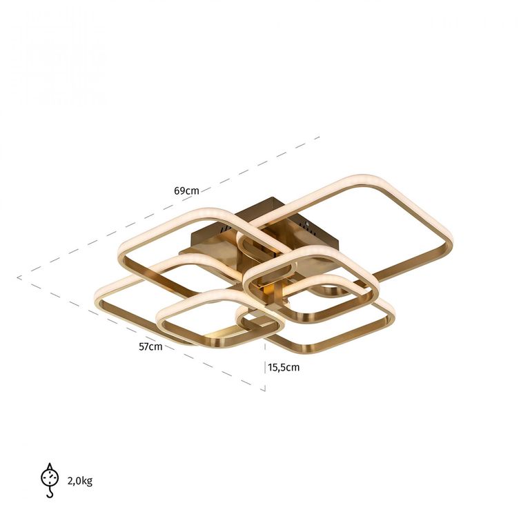 Cailey Brushed Gold Ceiling Light