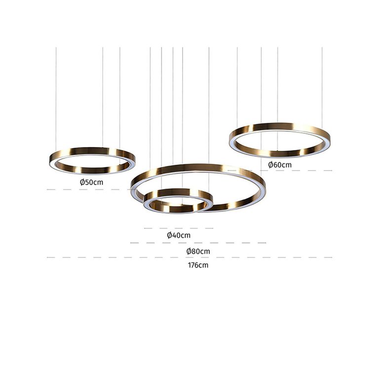 Lilou Brushed Gold Chandelier