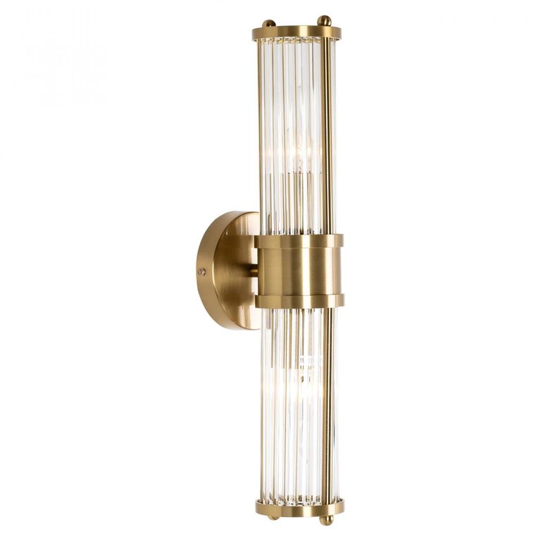 Lyan Glass and Brushed Gold Wall Lamp