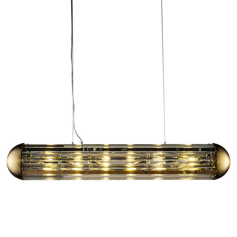 Mula Crystal and Bronze Pendant Light