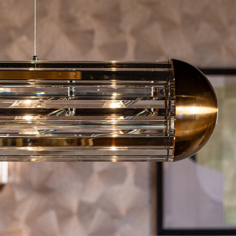 Mula Crystal and Bronze Pendant Light
