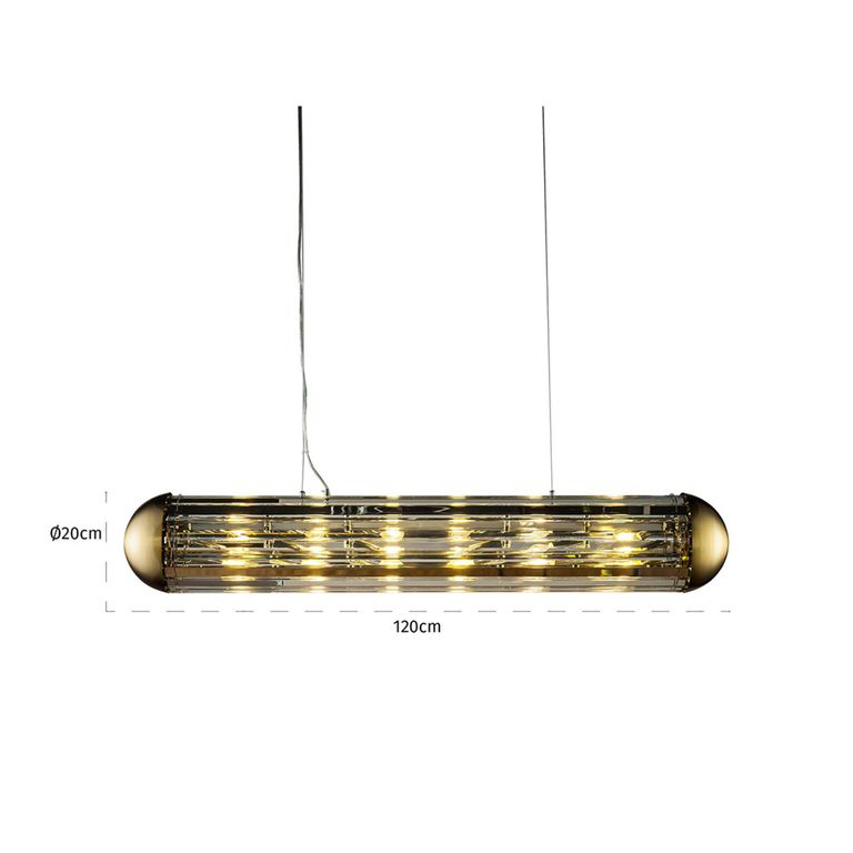 Mula Crystal and Bronze Pendant Light