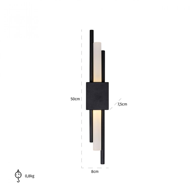 Mylas Black Metal Wall Lamp