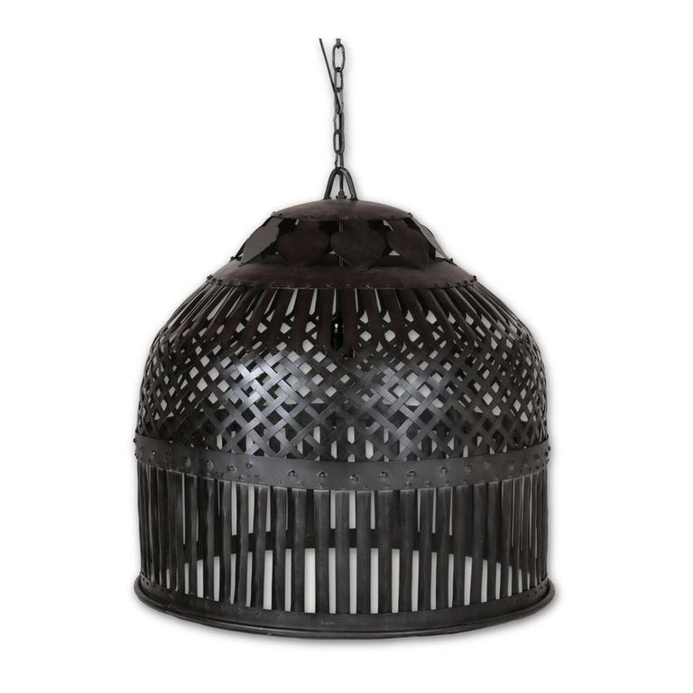 Chateaux Dome Pendant Light - Black - Metal
