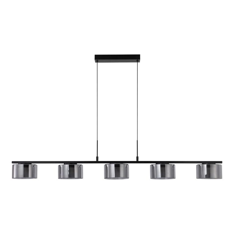 Cholet Pendant Light - Black and Clear - Glass and Metal