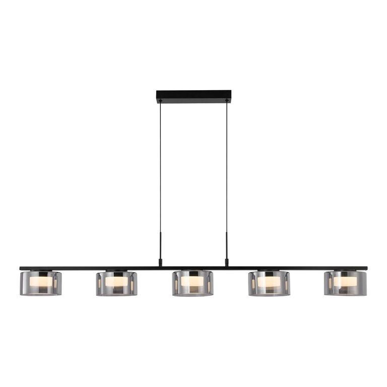 Cholet Pendant Light - Black and Clear - Glass and Metal