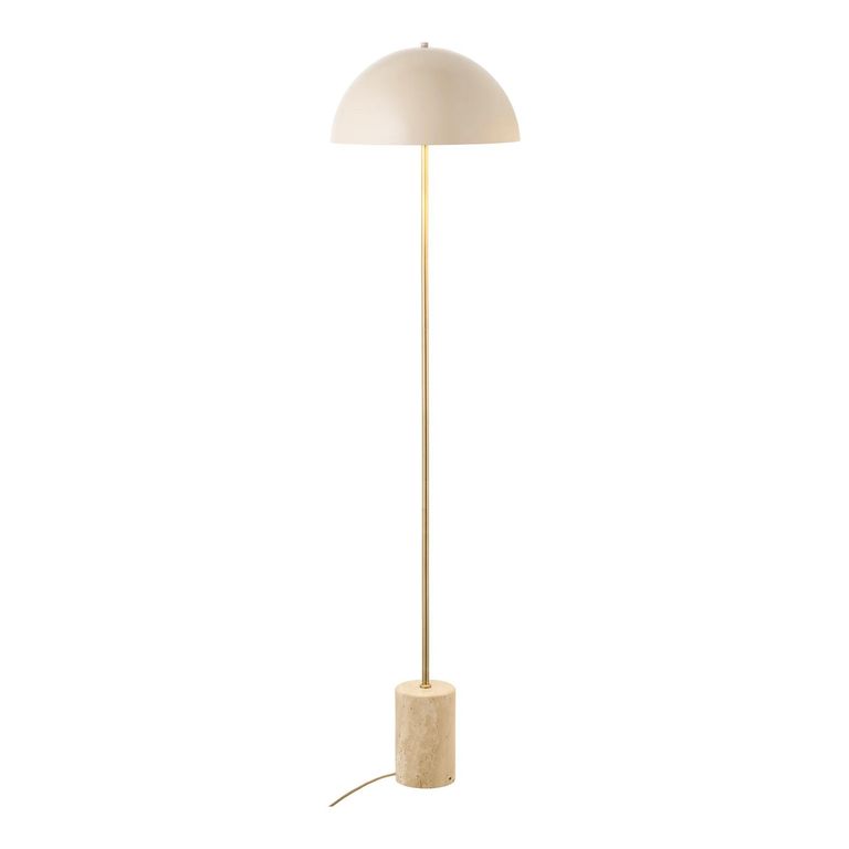 Sheffield Floor Lamp - Beige - Marble and Metal