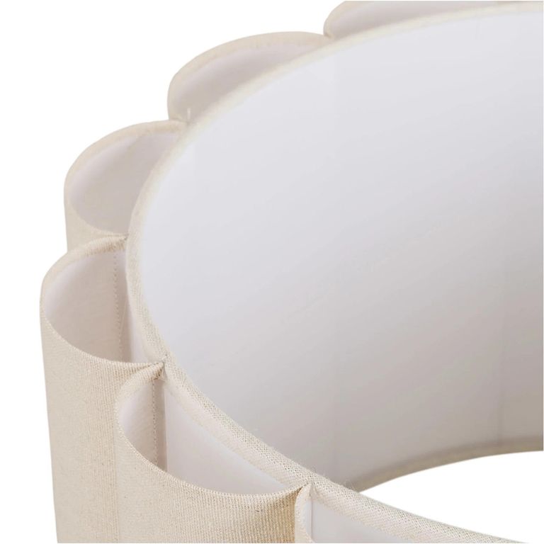 Wattom Floor Lamp - Beige and Grey - Linen and Steel