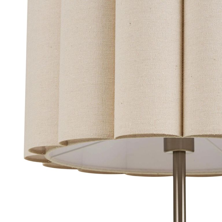 Wattom Floor Lamp - Beige and Grey - Linen and Steel