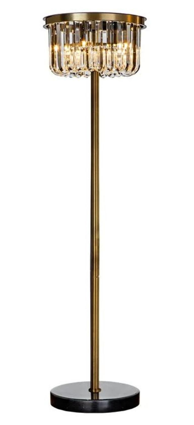 Dagmar Glass and Bronze Metal Floor Lamp