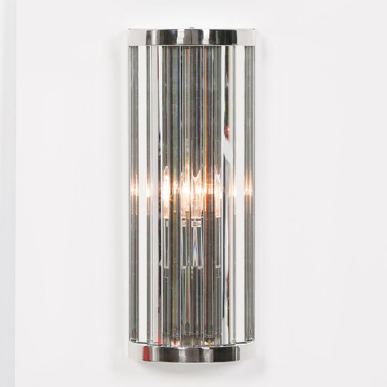 Deco Wall Light - Chrome and Glass - 39cm