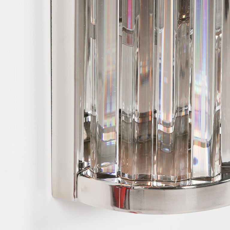 Deco Wall Light - Chrome and Glass - 39cm