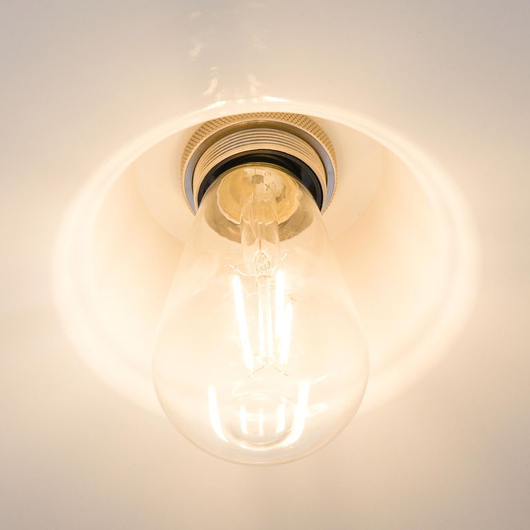 Factory Style Pendant Light - Royal Blue Painted Metal - 36cm