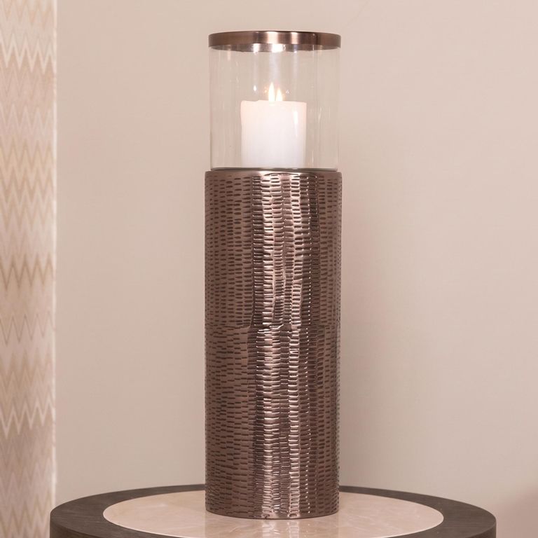Faylen Hurricane Light - Large - Bronze - Glass and Metal