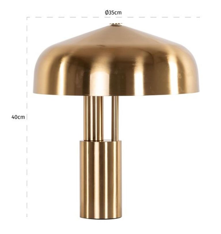Linzy Brushed Gold Metal Table Lamp