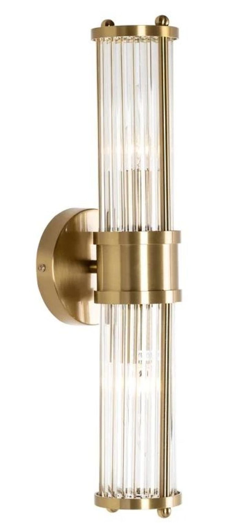 Lyan Glass and Brushed Gold Wall Lamp