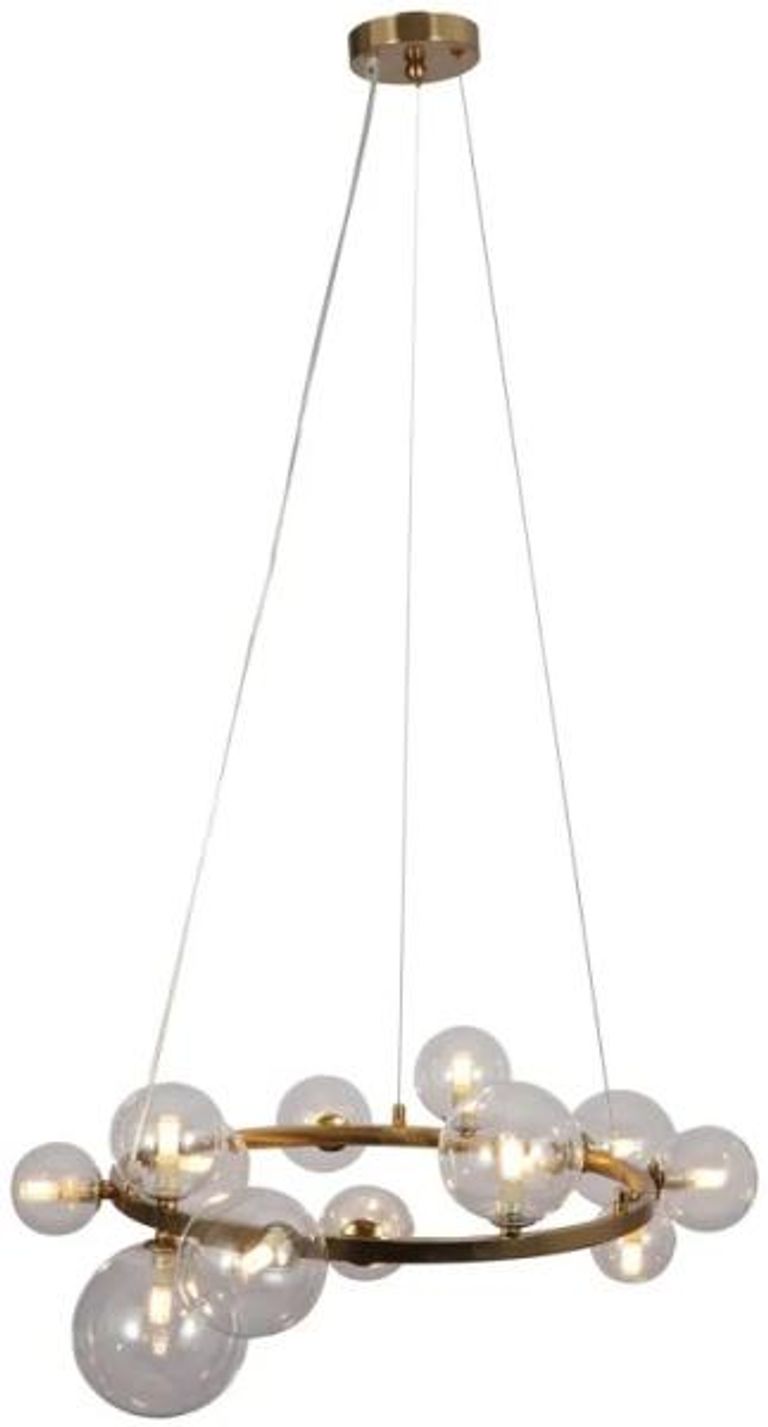 Yosie Glass and Brushed Gold Chandelier