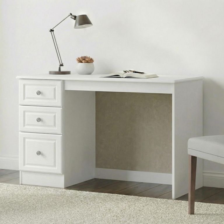 Pembroke Desk - 3 Drawer - White