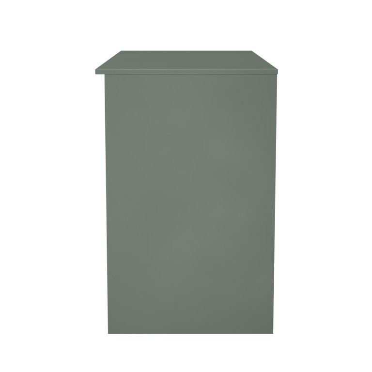 Java Fluted Desk - 3 Drawer - Natural and Reed Green