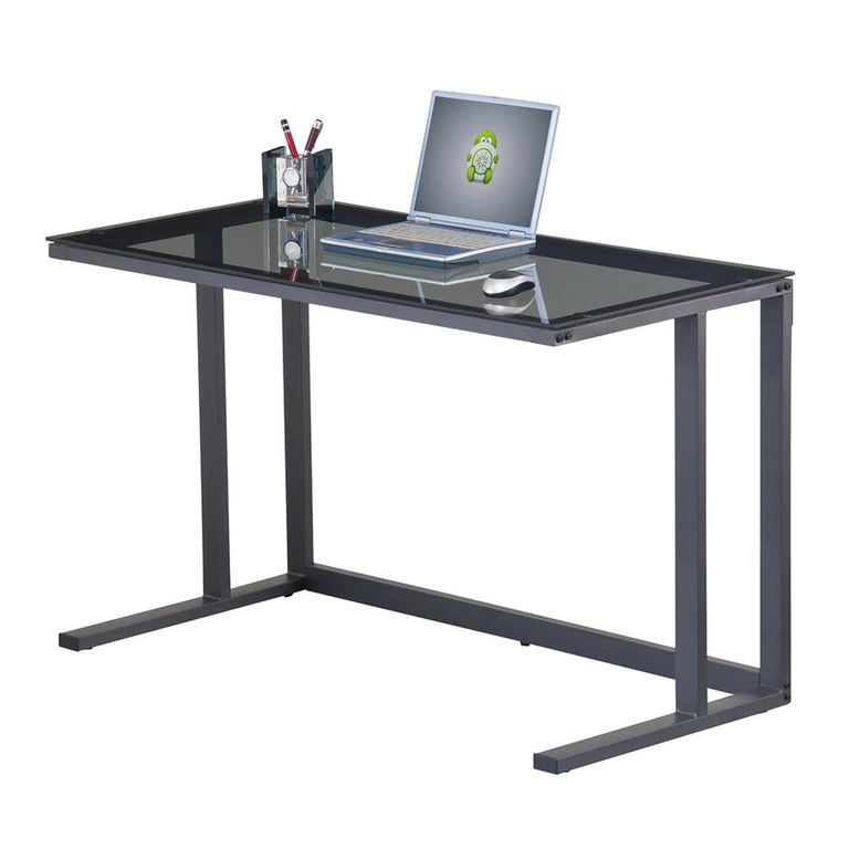 Air Glass Home Office Desk - Black - AW53385