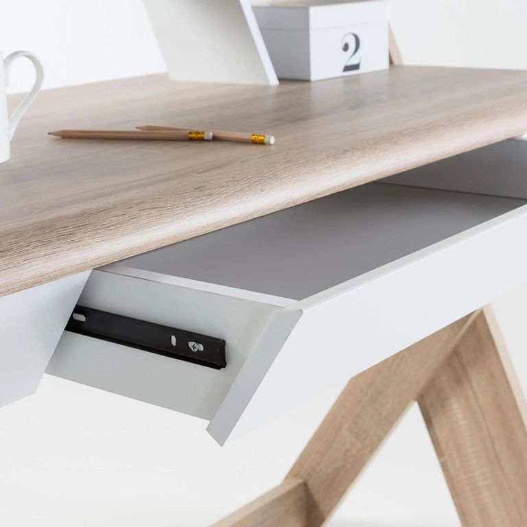 Aspen Desk - Oak & White - AW2110