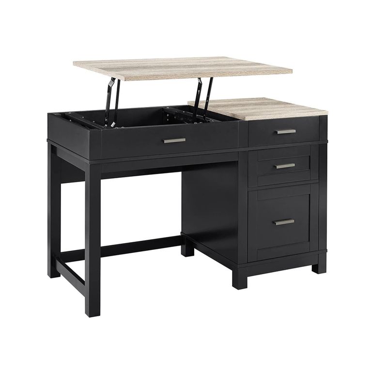 Carver Lift Top Office Desk - Black - 9257196COMUK