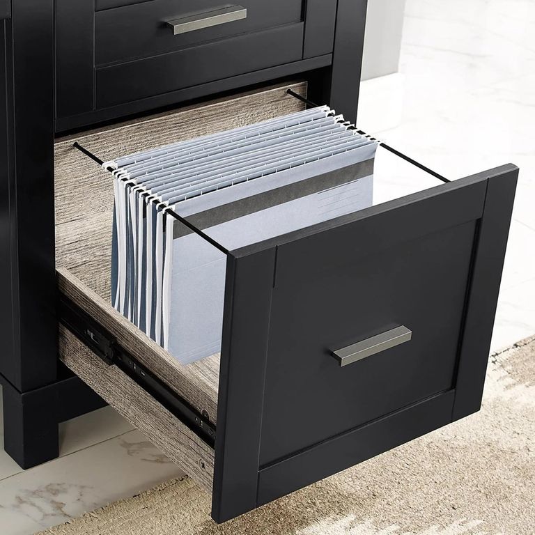 Carver Lift Top Office Desk - Black - 9257196COMUK