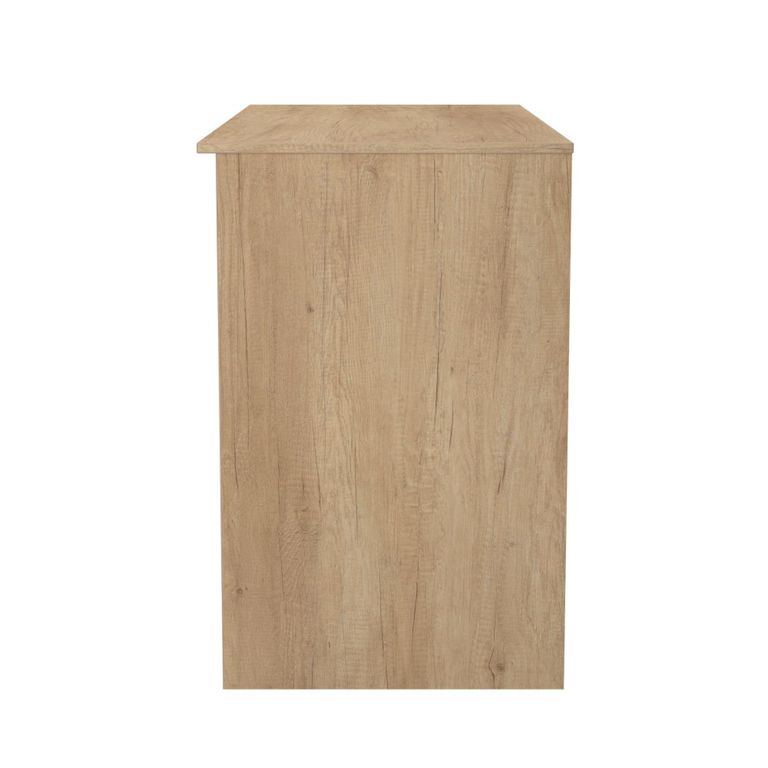 Java Fluted Desk - 3 Drawer - Natural and Nebraska