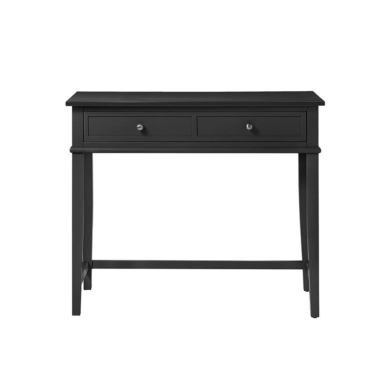 Franklin Writing Desk - Painted - 2 Drawer - Black - 7919872COMUK