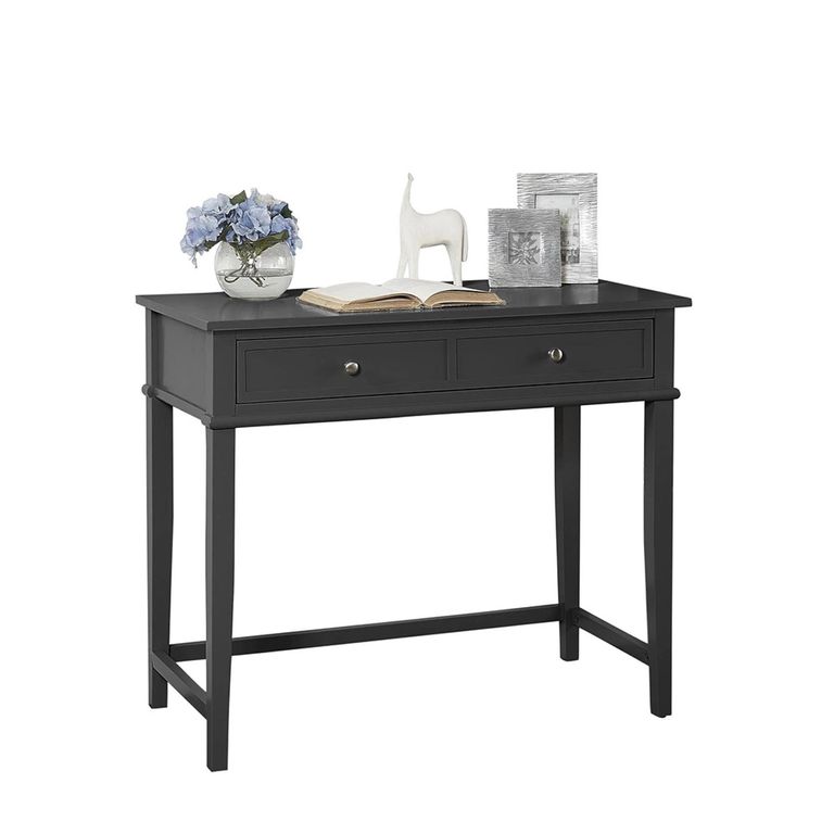 Franklin Writing Desk - Painted - 2 Drawer - Black - 7919872COMUK