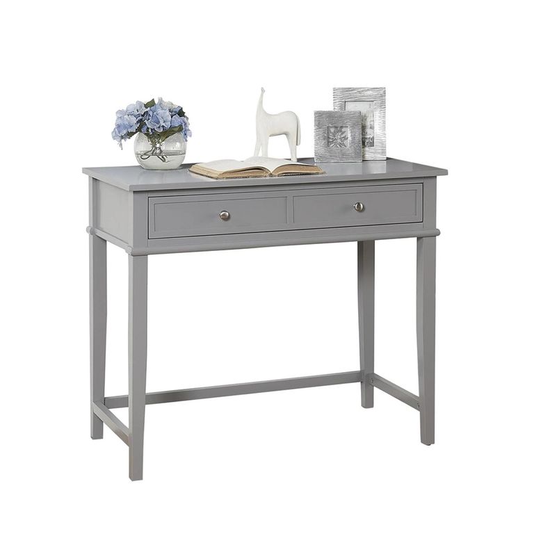 Franklin Writing Desk - Painted - 2 Drawer - Grey - 7919815COMUK